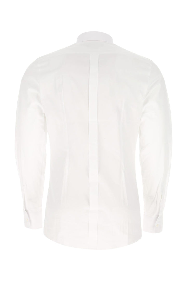 White stretch poplin shirt