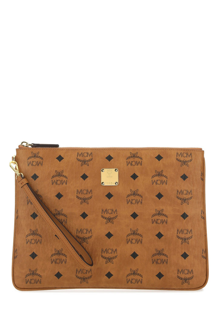 Printed canvas clutch