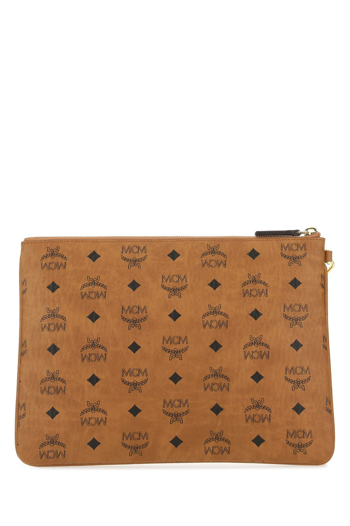 Printed canvas clutch