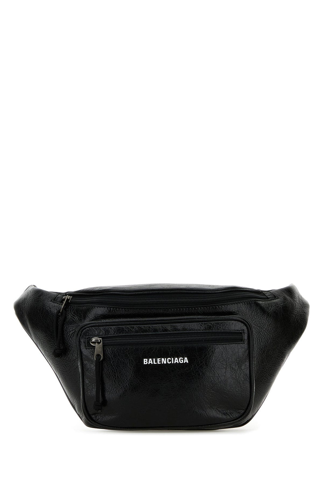 Black leather Explorer belt bag