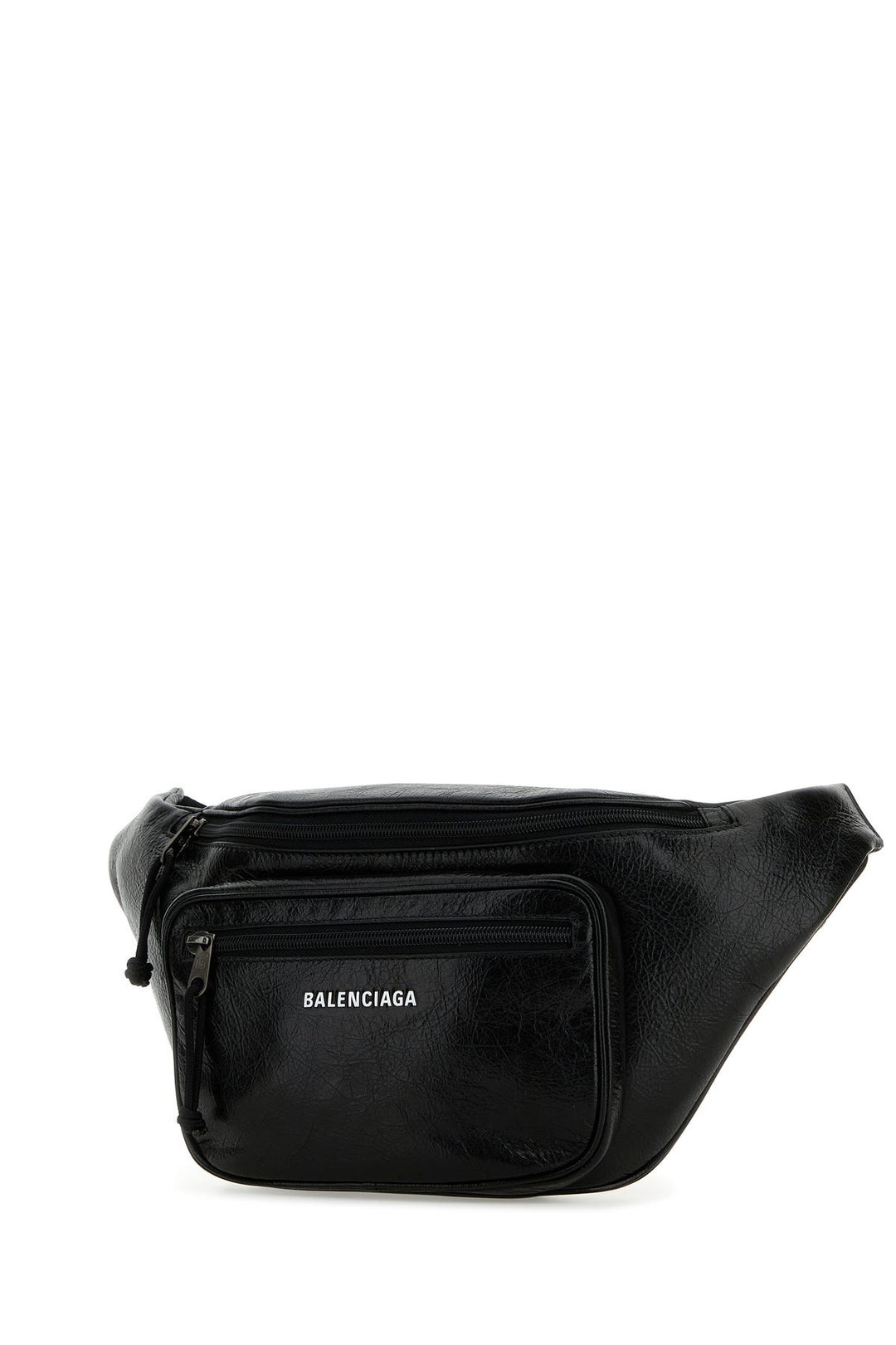 Black leather Explorer belt bag