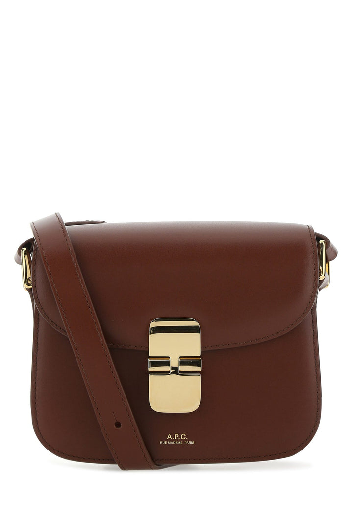 Brown leather Grace mini crossbody bag