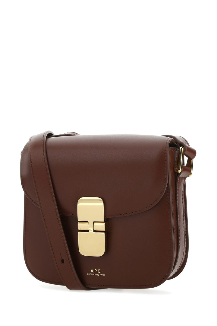 Brown leather Grace mini crossbody bag