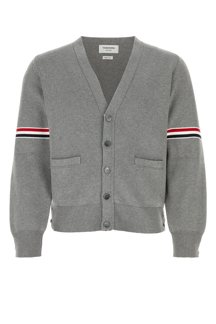 Grey cotton Milano Stitch cardigan