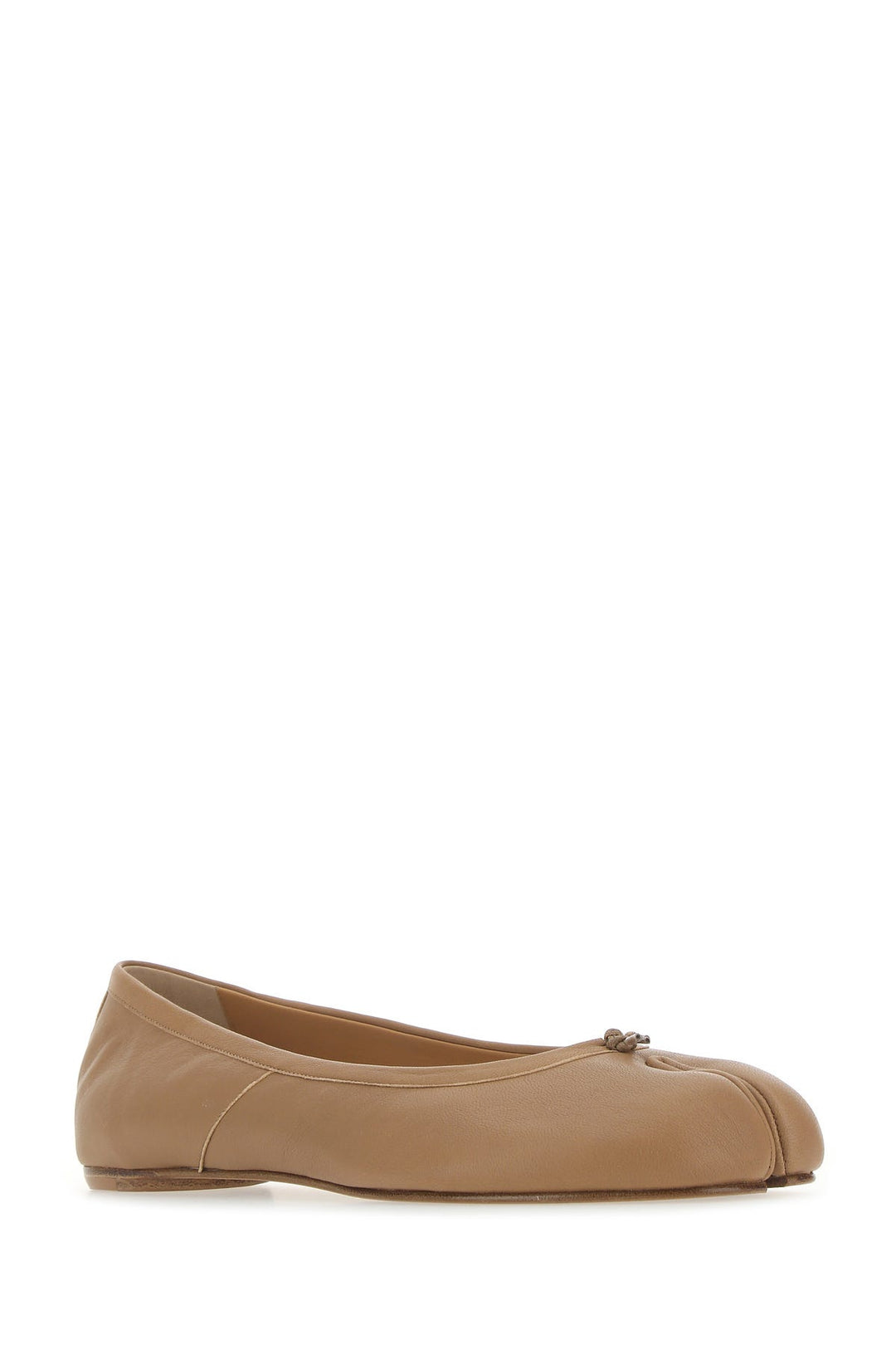 Biscuit leather Tabi ballerinas