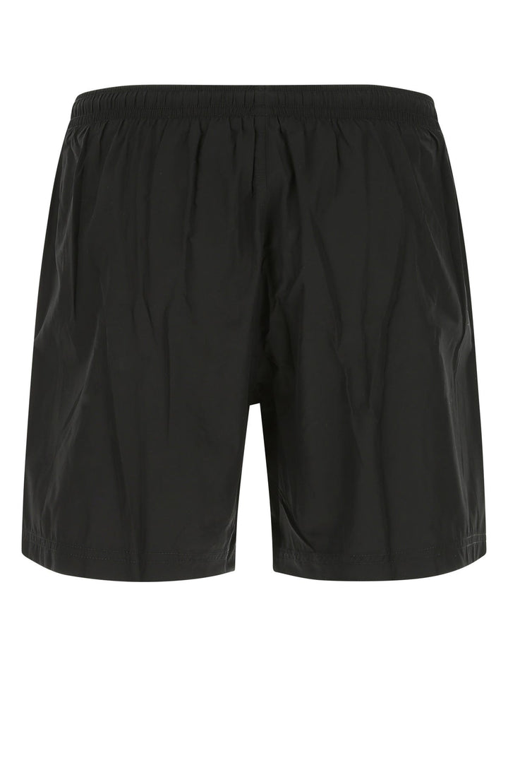 Black nylon swimming shorts