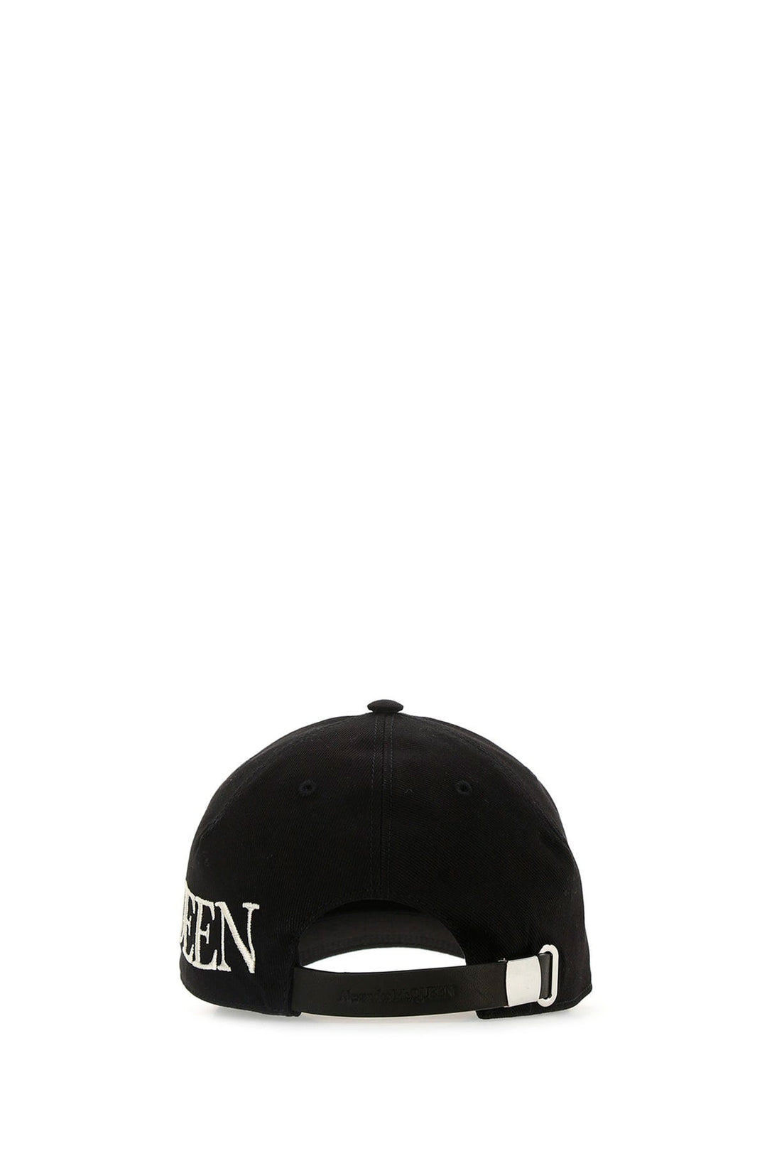 Black gabardine baseball cap