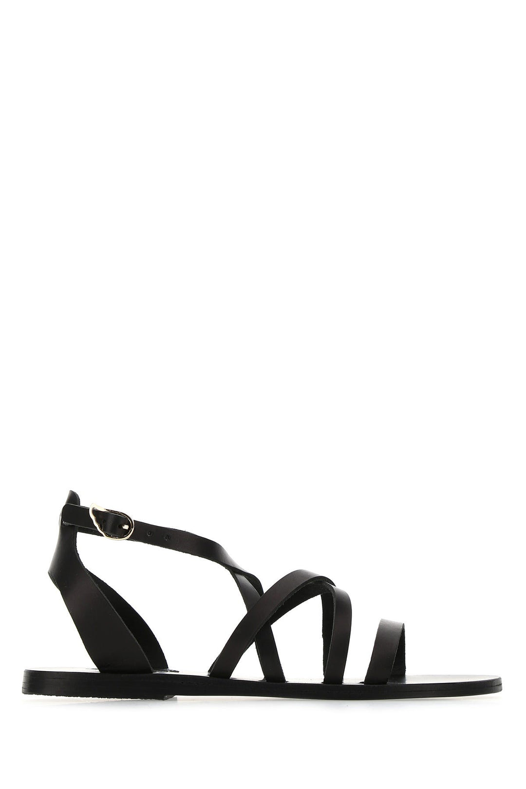 Black leather Delia sandals