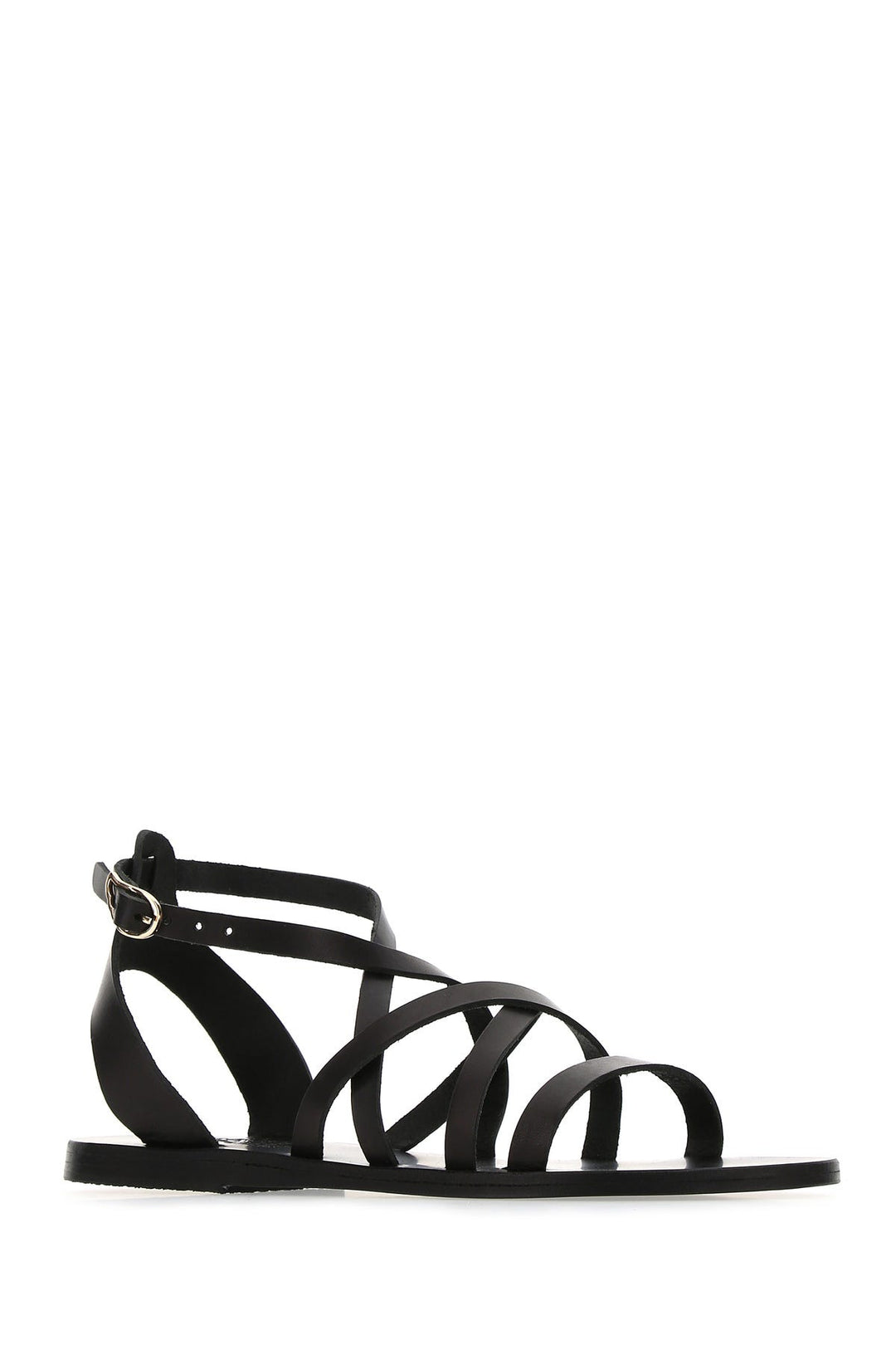 Black leather Delia sandals