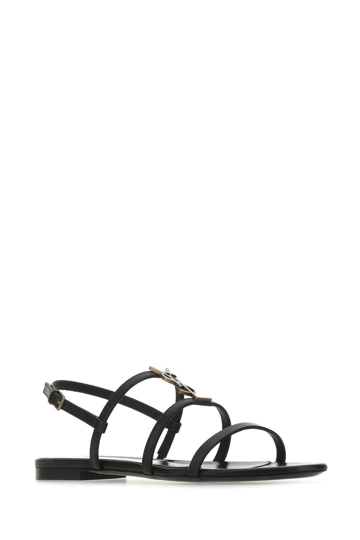 Black leather Cassandra 05 sandals