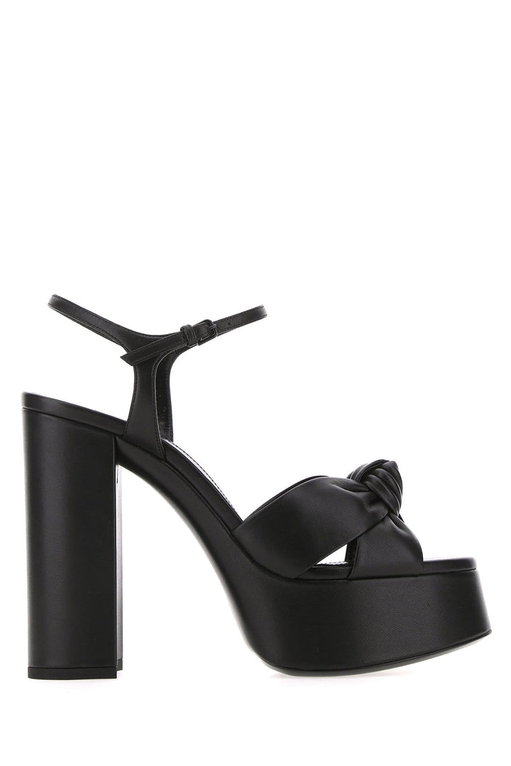 Black leather Bianca 85 sandals