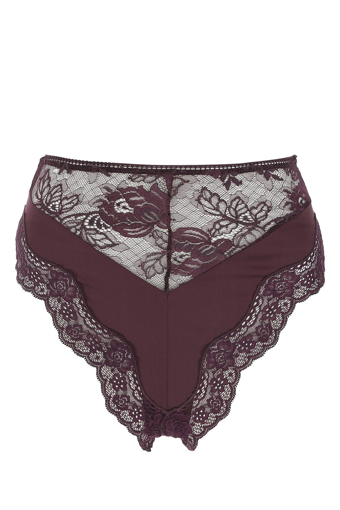 Plum stretch silk brief