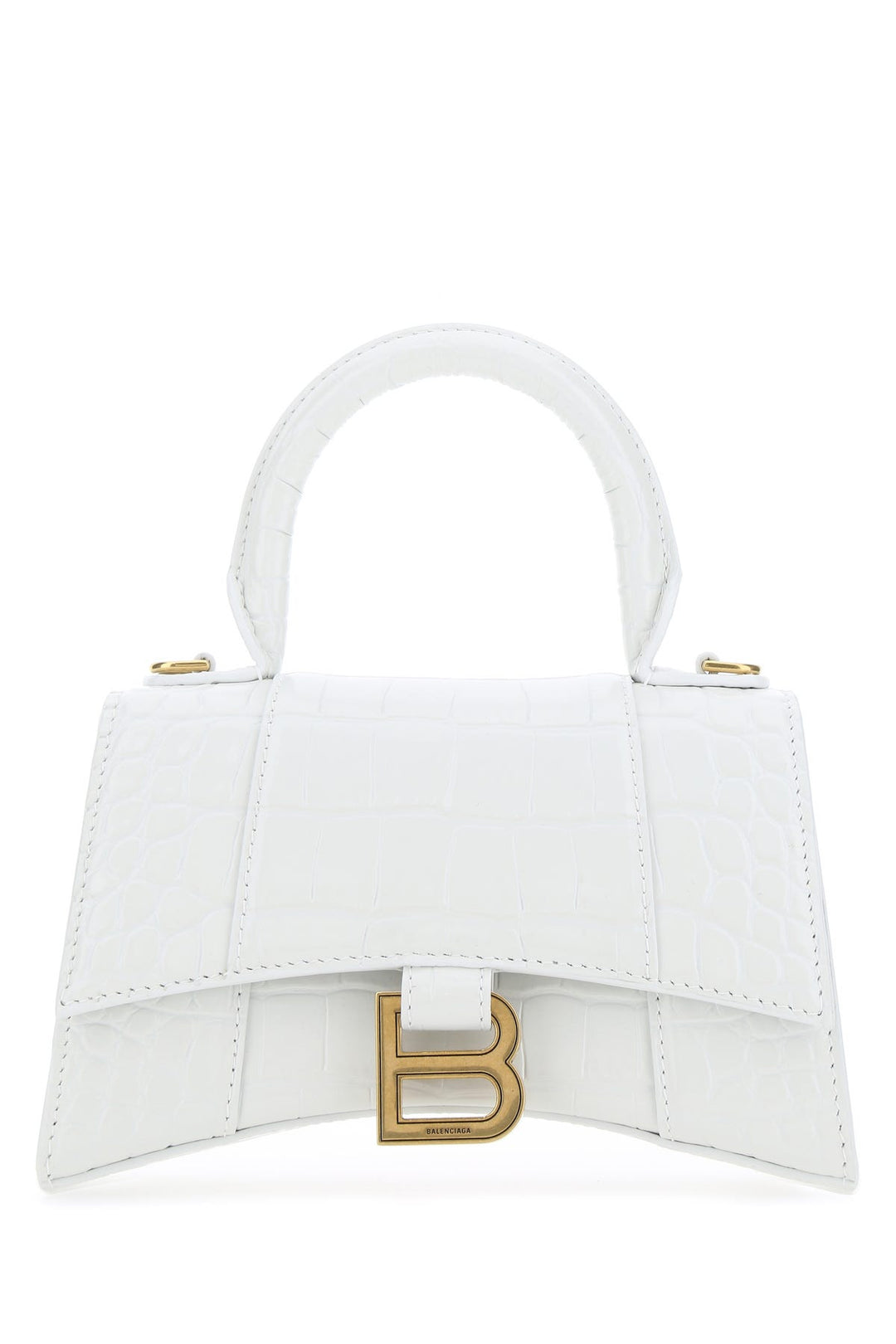 White leather XS Hourglass handbag