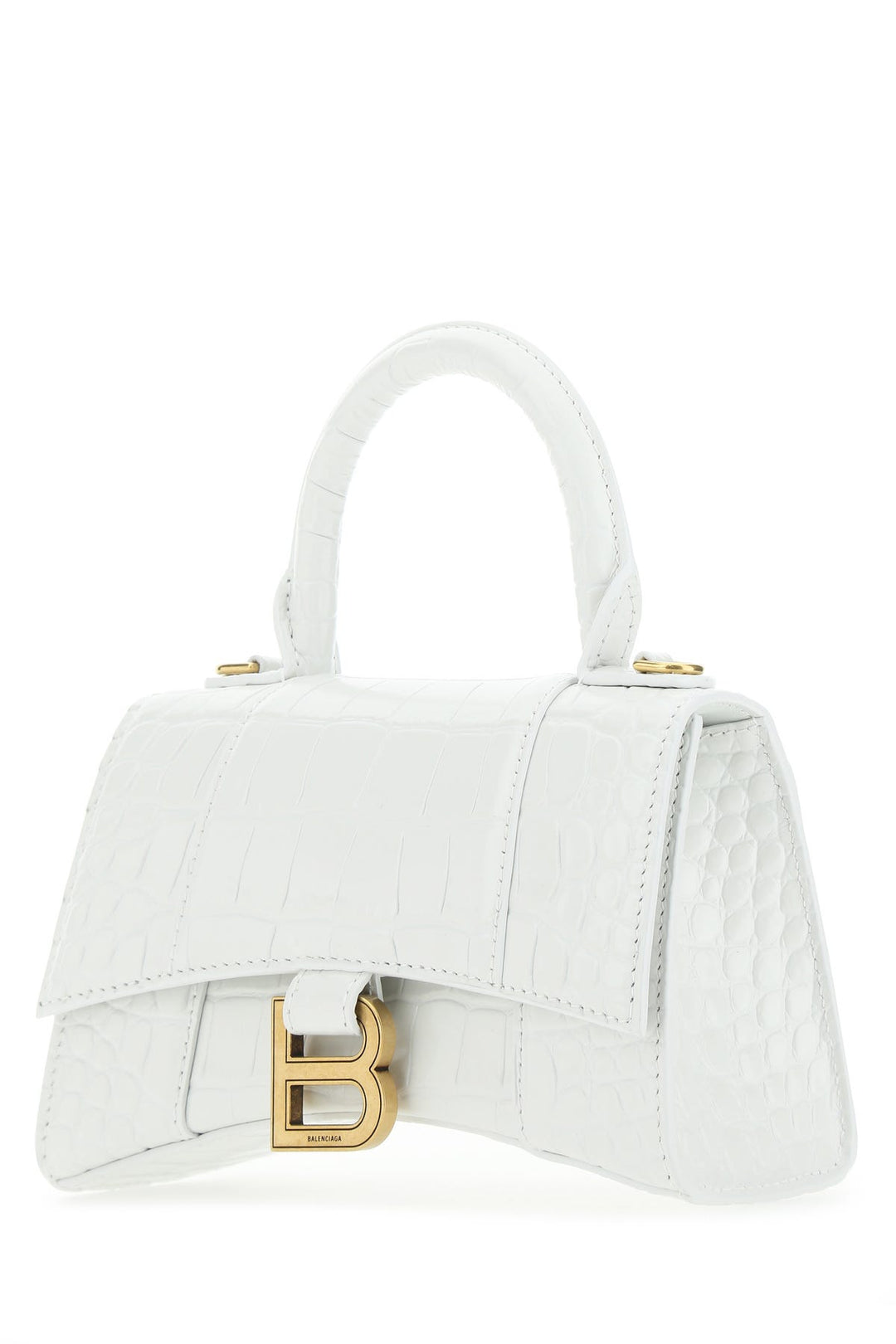 White leather XS Hourglass handbag