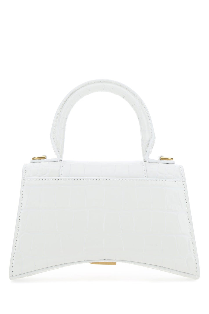 White leather XS Hourglass handbag