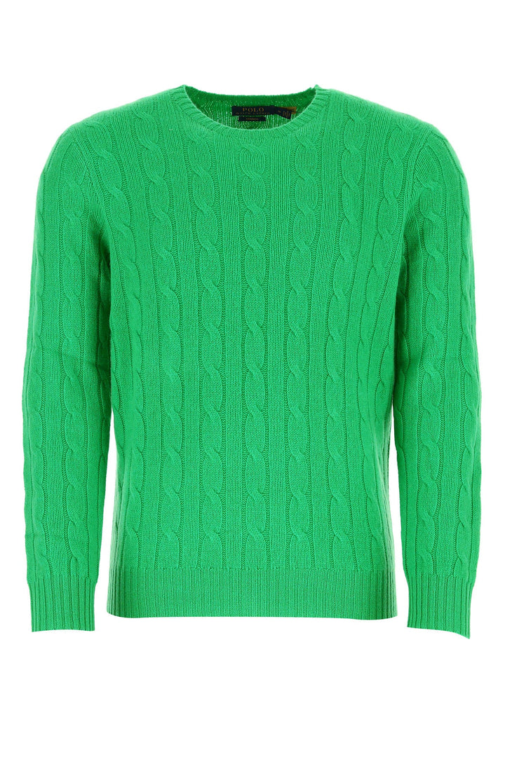 Grass green cashmere sweater