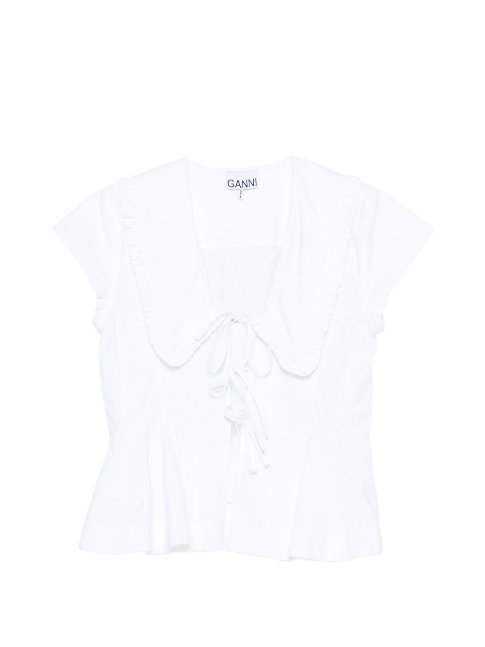 Ganni Top - WHITE | 13f7c23900c818c4ae25b2056361b0fe65e619c6