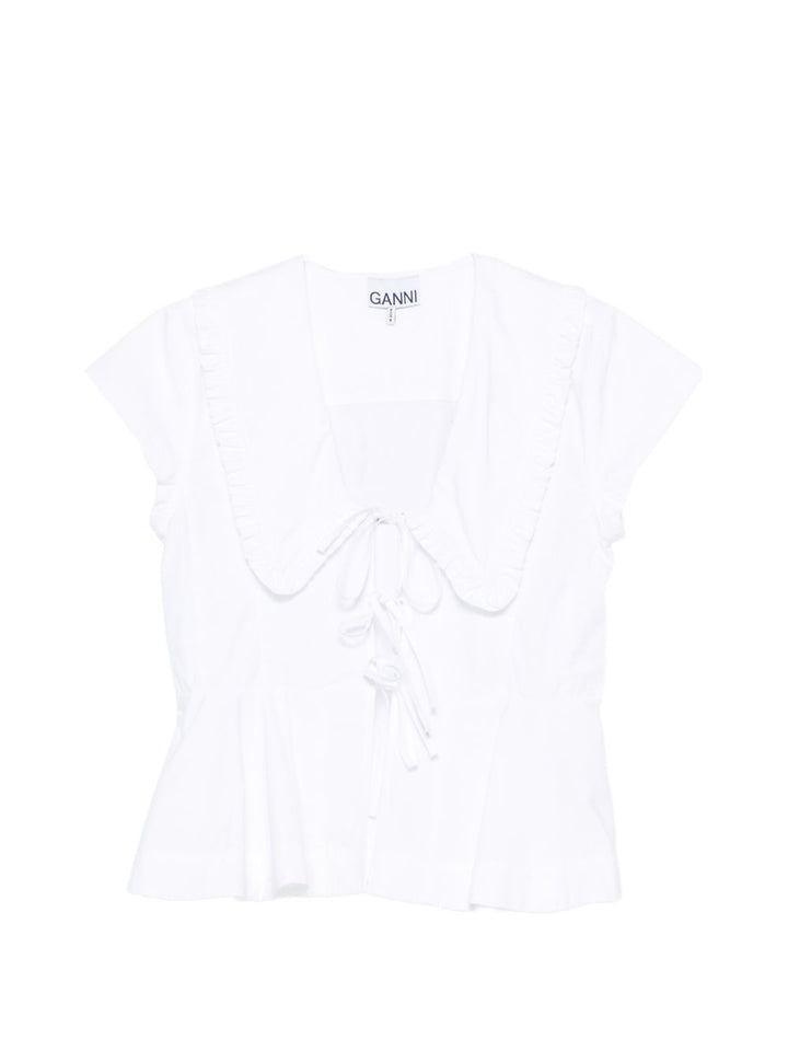 Ganni Top - WHITE | 13f7c23900c818c4ae25b2056361b0fe65e619c6
