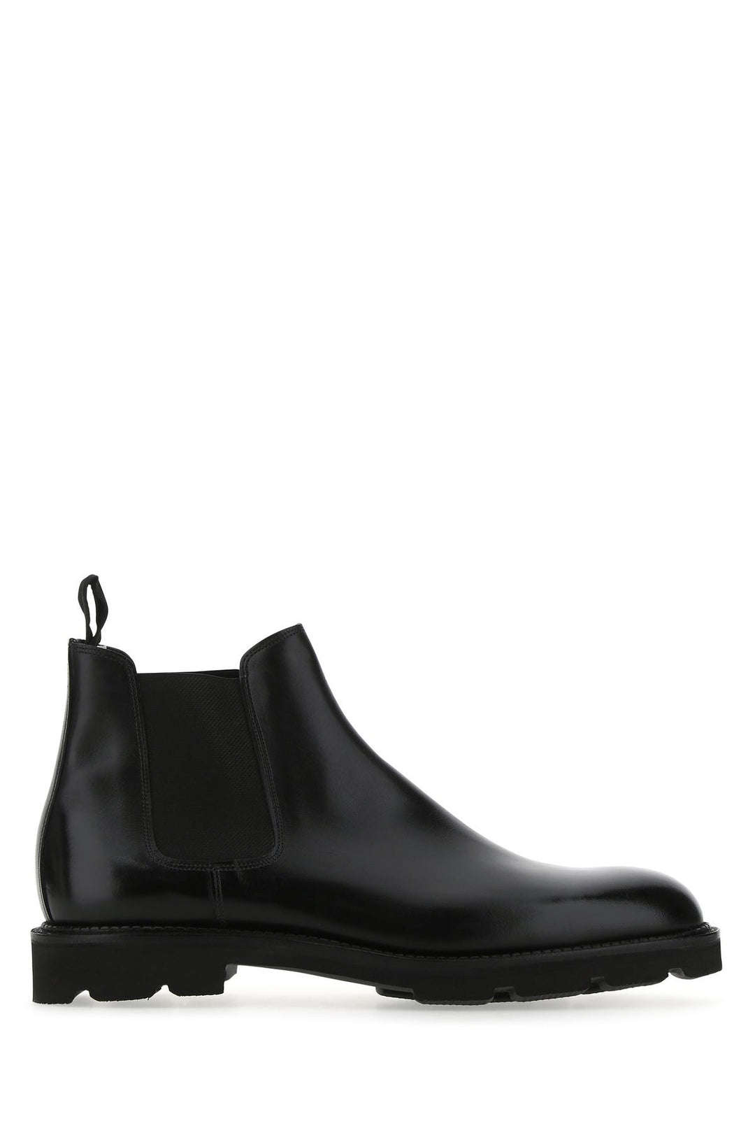 Black leather Lawry ankle boots