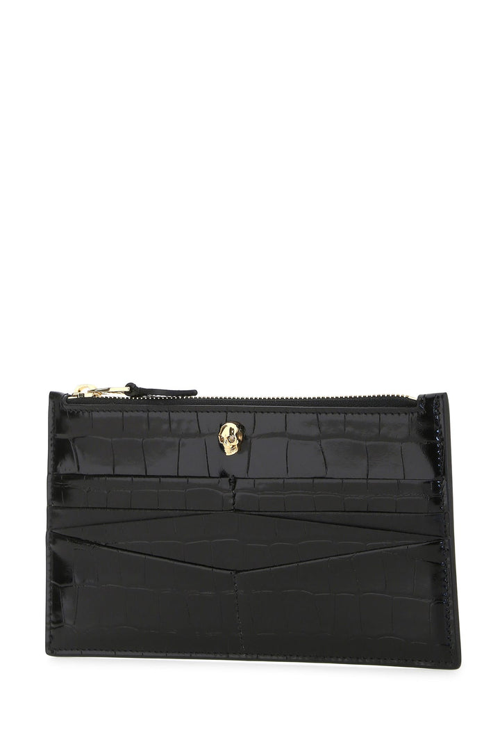 Black leather pouch