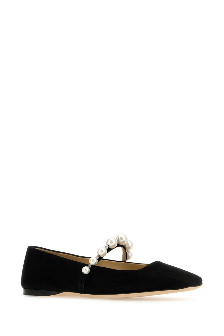 Black suede Ade ballerinas