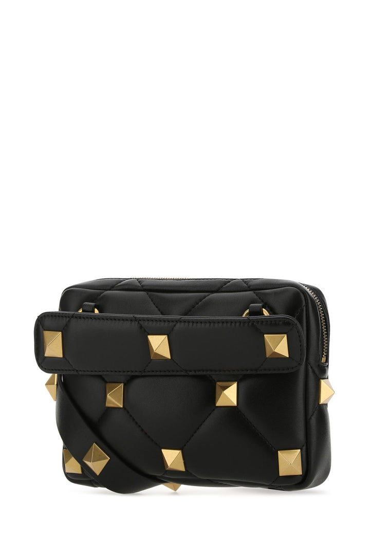 Black nappa leather Roman Stud handbag