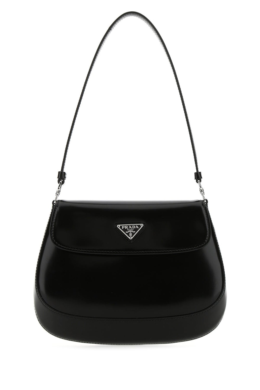 Black leather Cleo shoulder bag