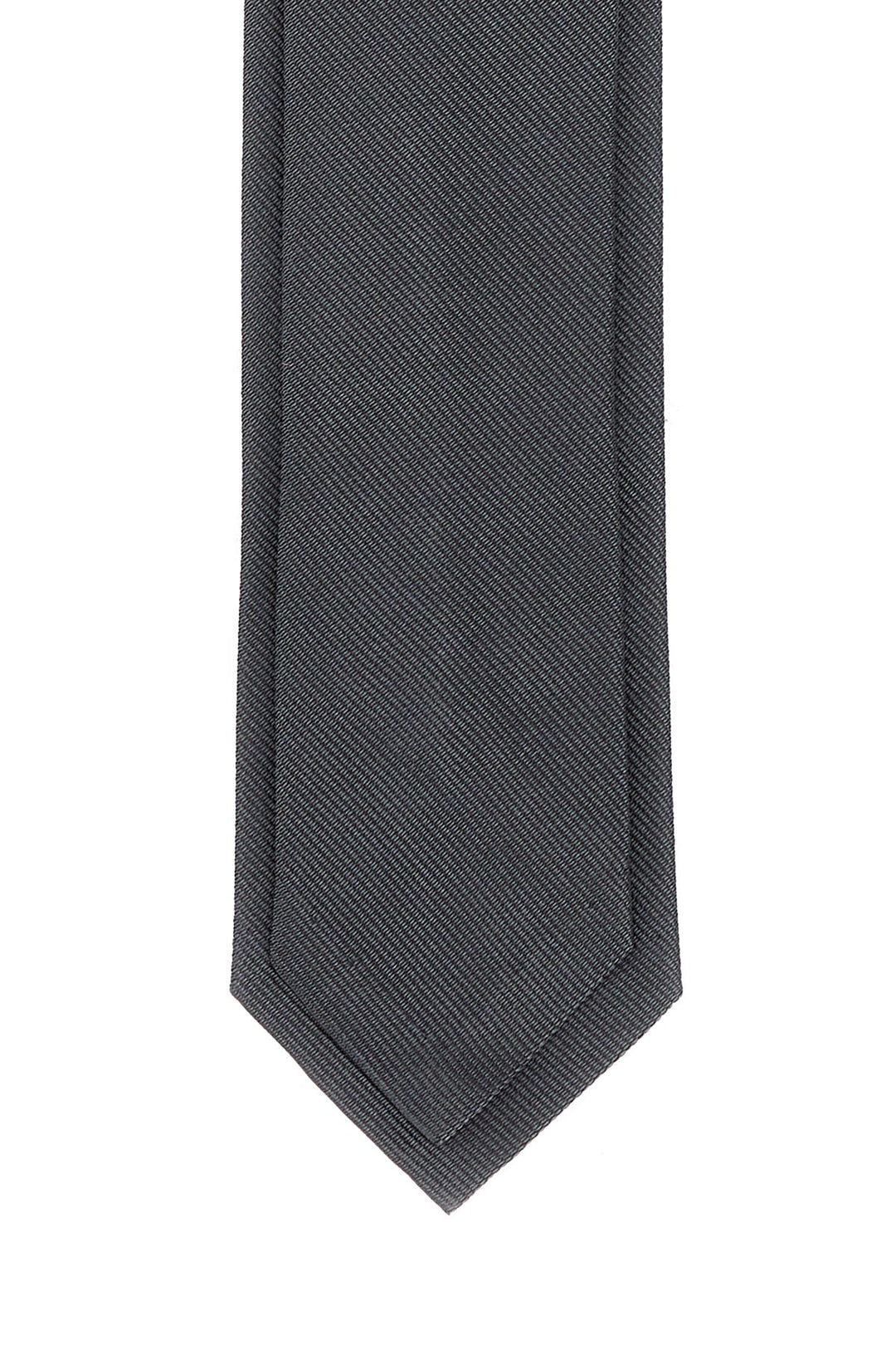 Dark grey silk tie