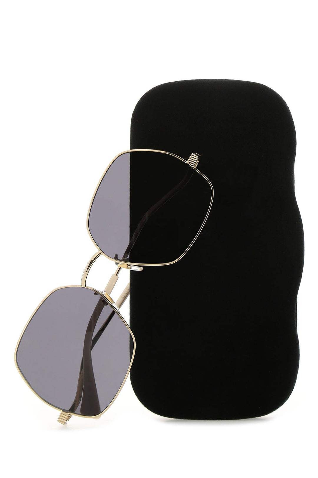 Gold metal sunglasses