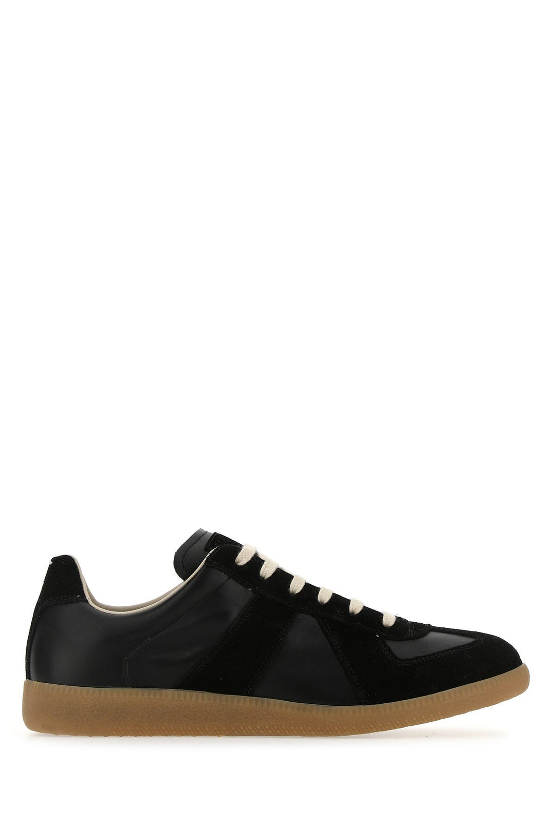 Black leather and suede Replica sneakers