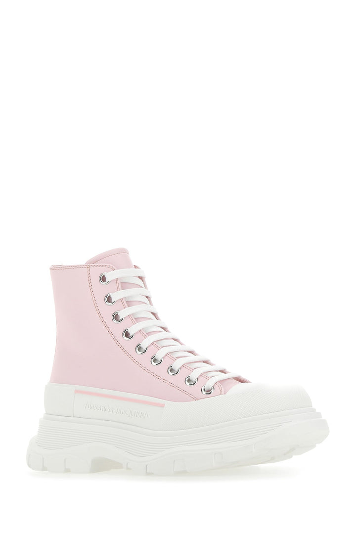 Pastel pink leather Tread Slick sneakers