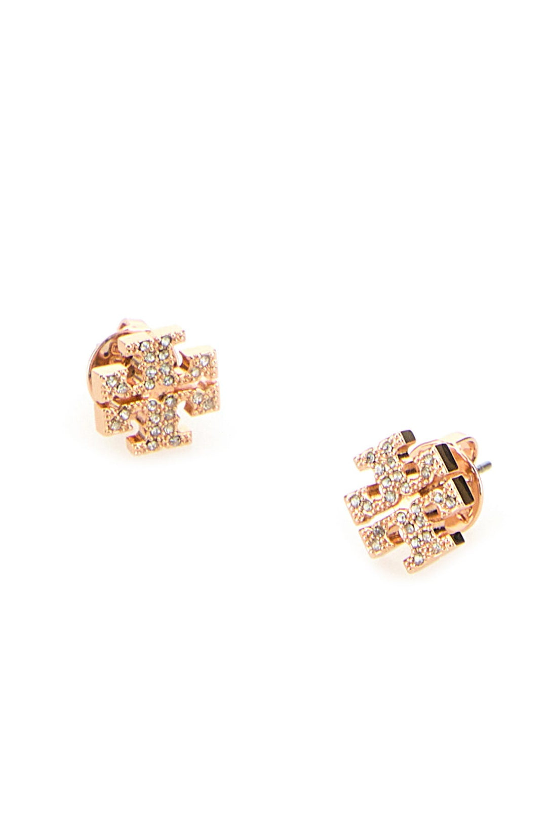 Rose gold metal earrings