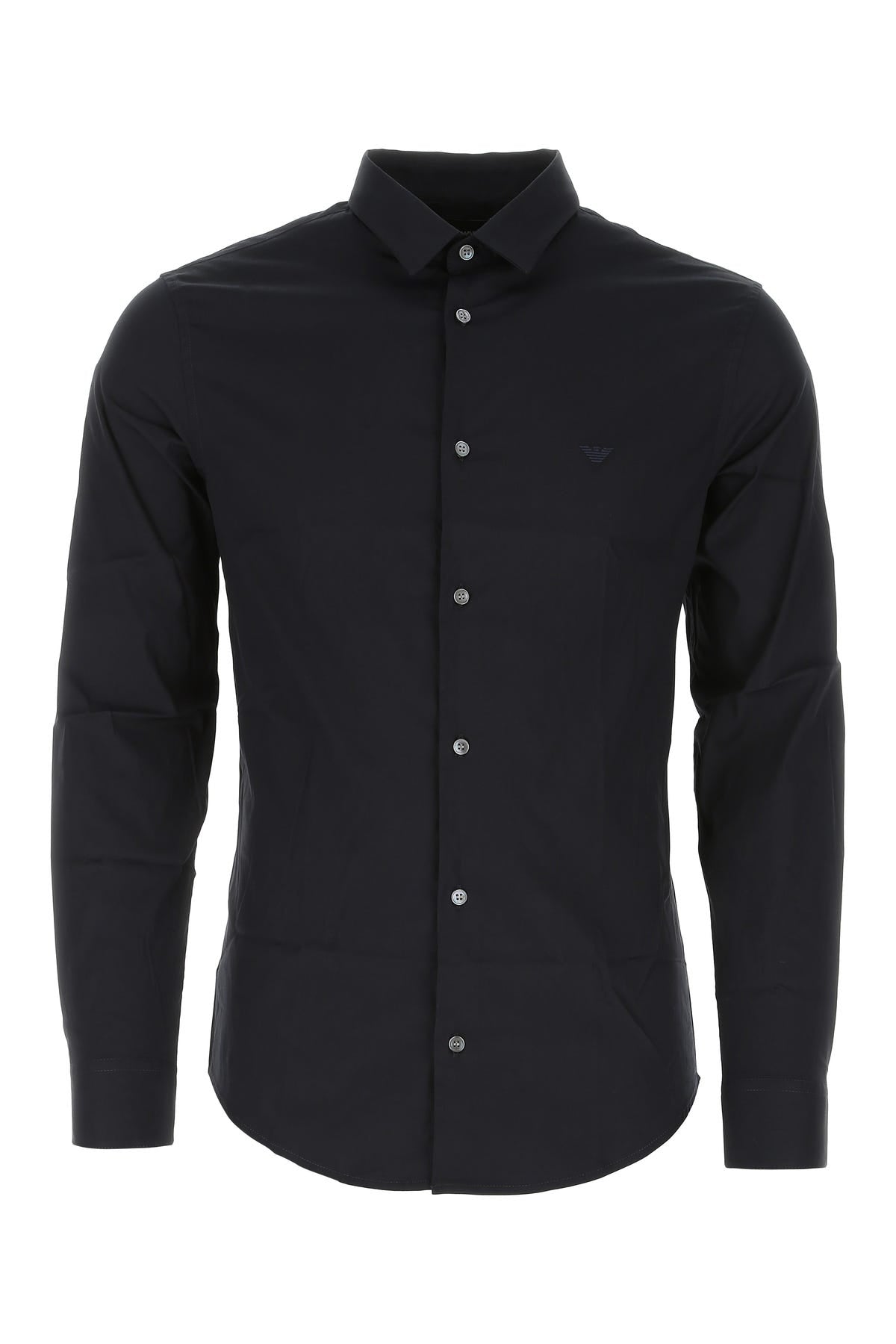 Midnight blue poplin shirt