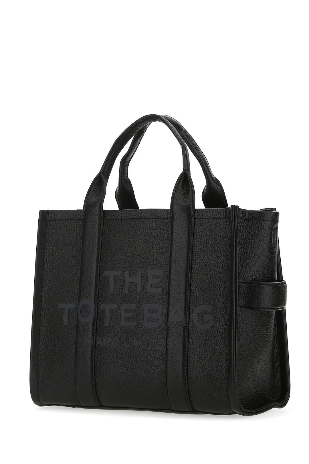 Black leather medium The Tote Bag handbag