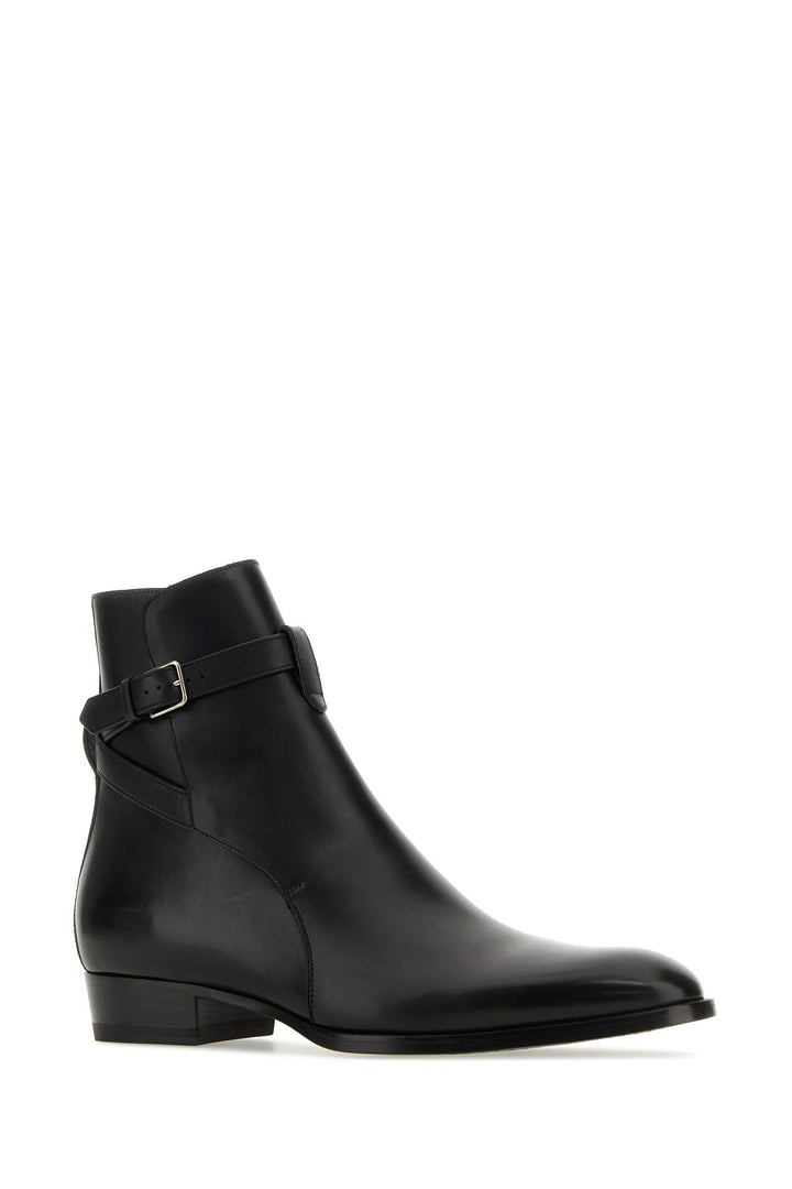 Black leather Wyatt 30 ankle boots