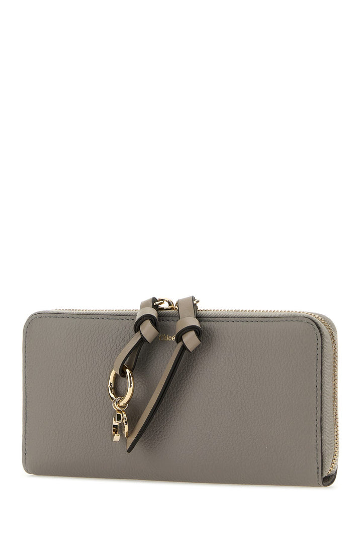 Dove grey leather wallet