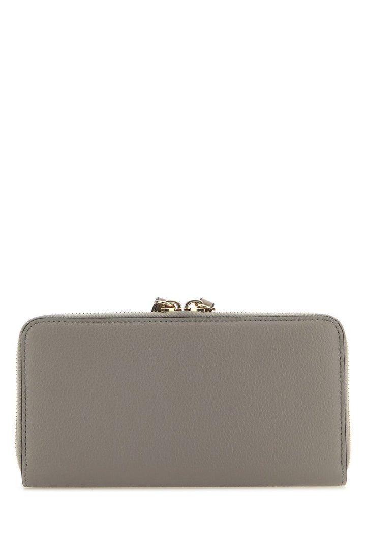 Dove grey leather wallet