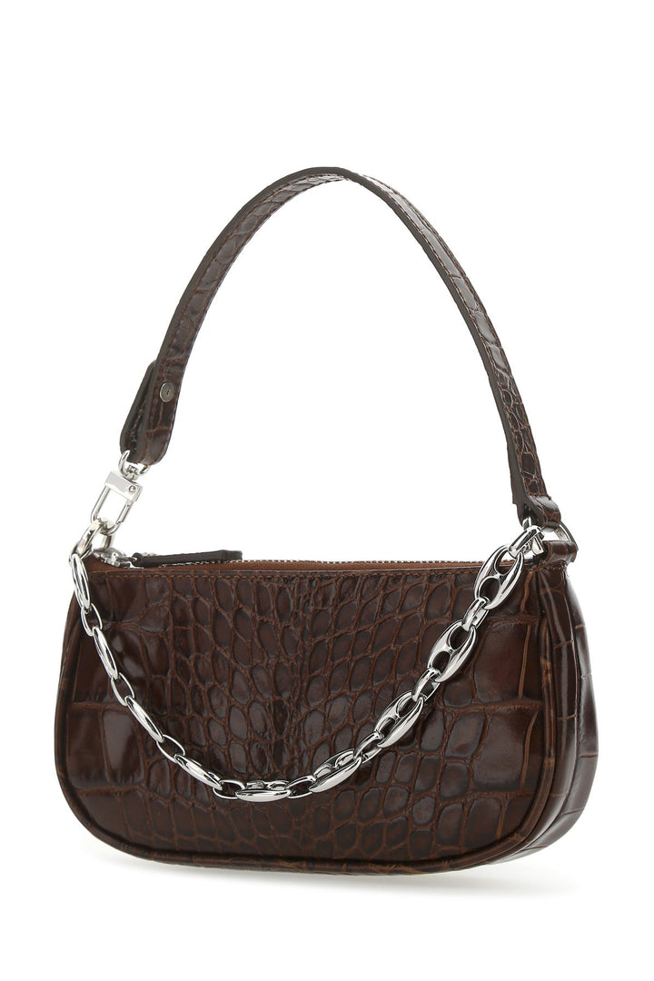 Chocolate leather mini Rachel handbag