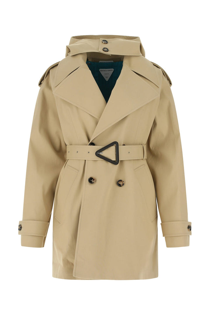 Cappuccino stretch cotton trench coat