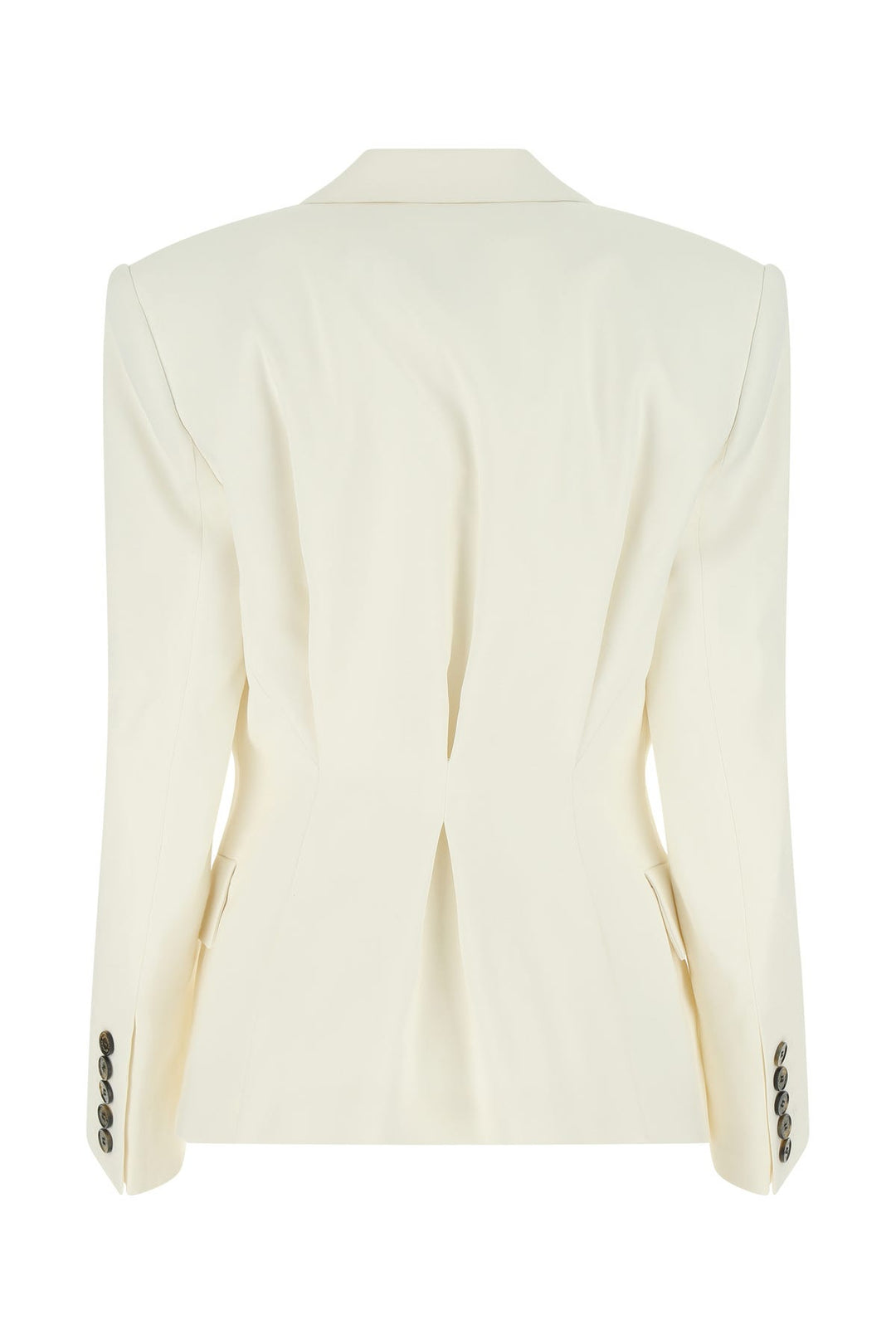 Ivory stretch viscose blend blazer