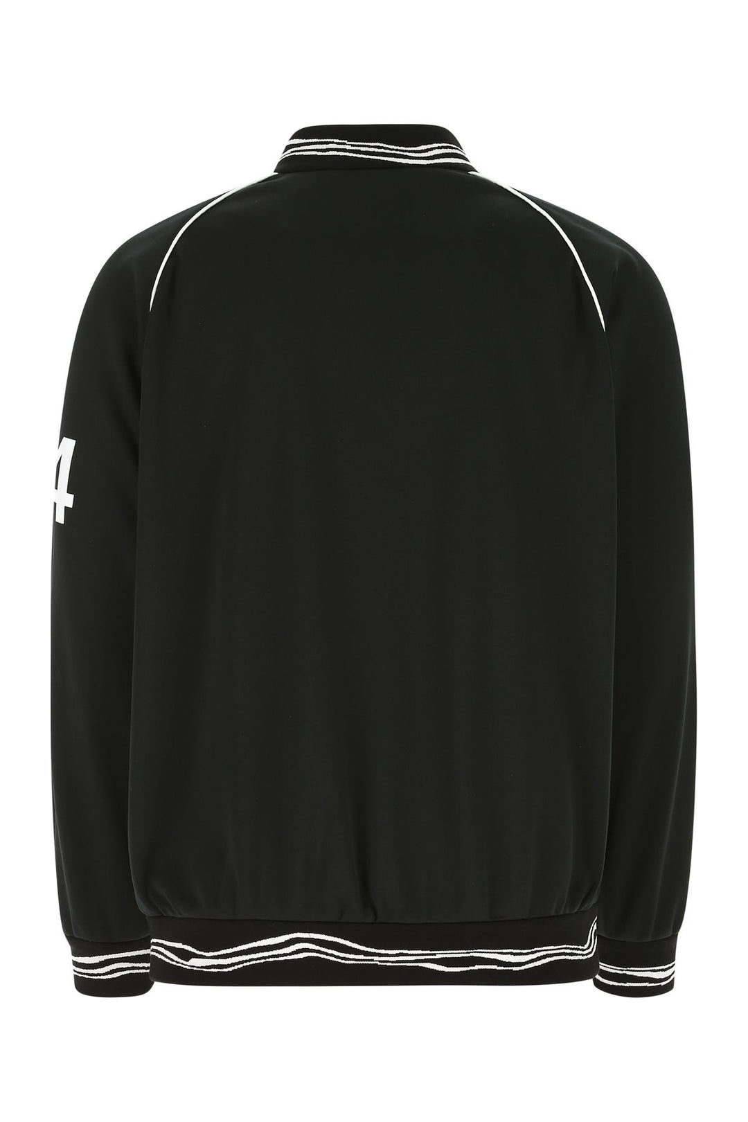 Black polyester bomber jacket