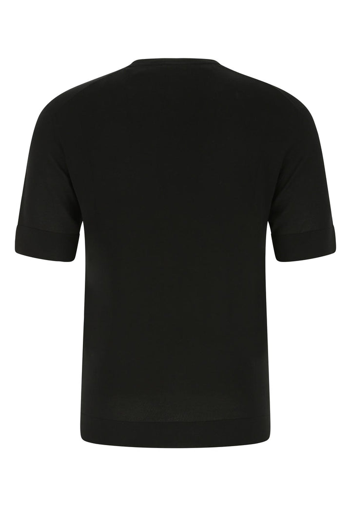 Black cotton blend t-shirt