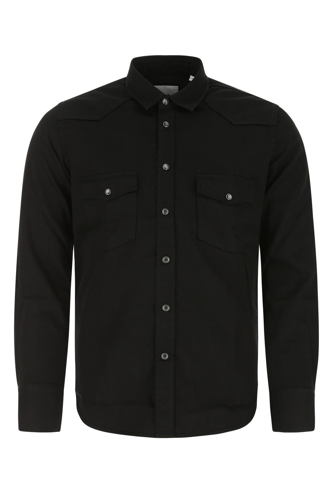 Black denim shirt