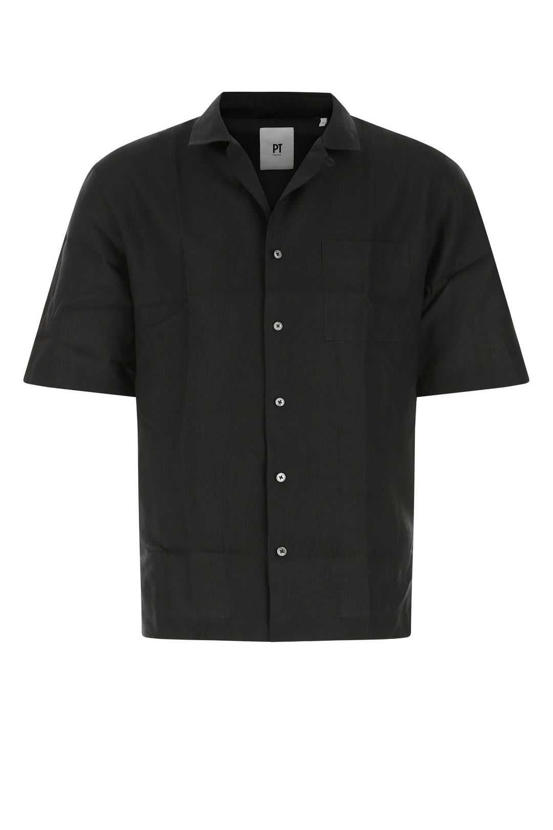 Black linen shirt