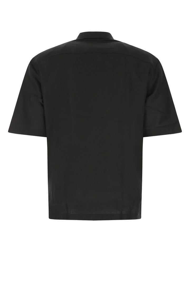 Black linen shirt