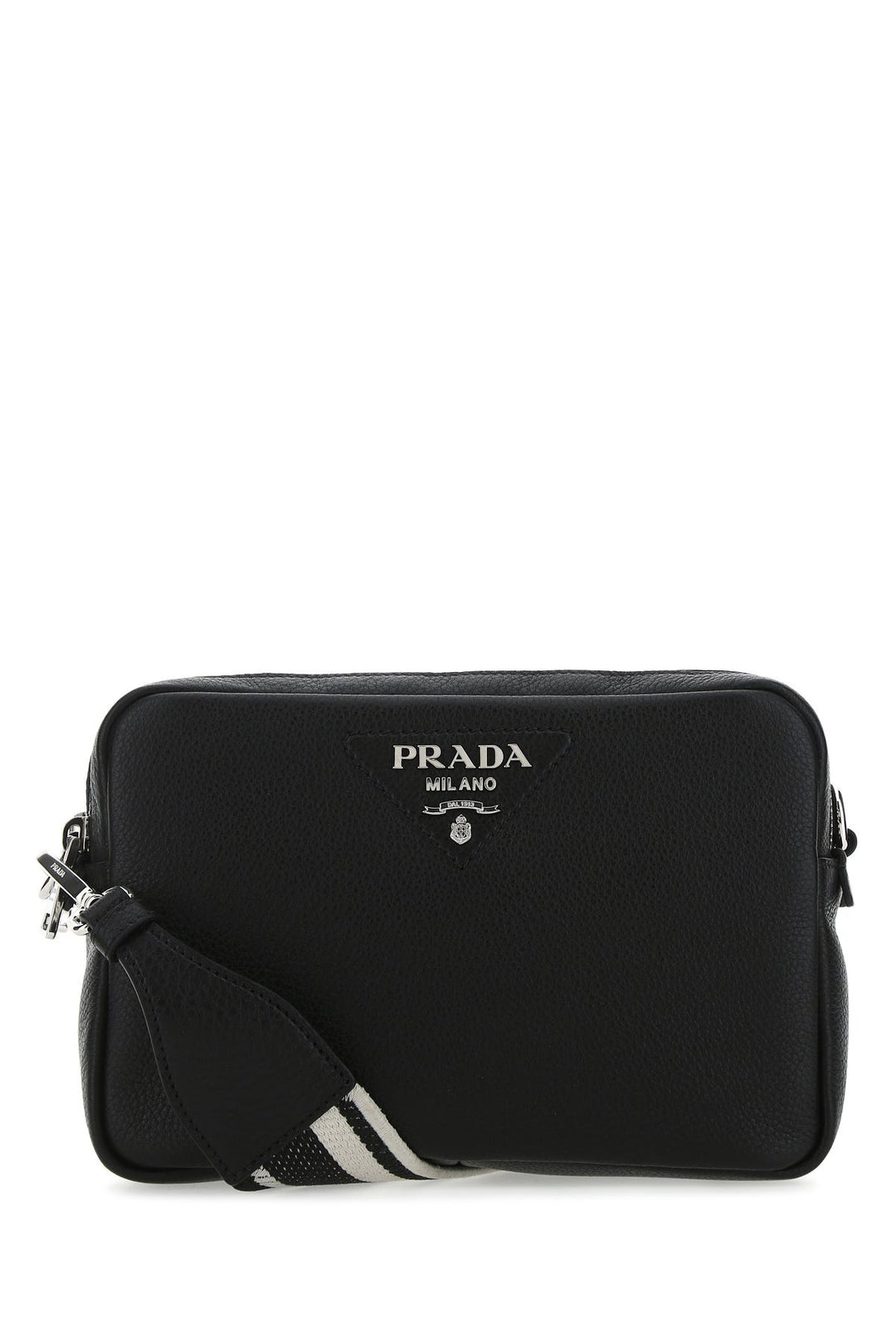 Black leather crossbody bag