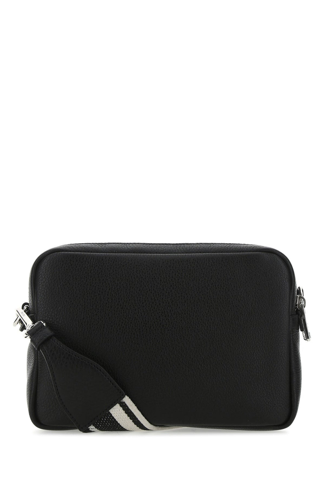 Black leather crossbody bag