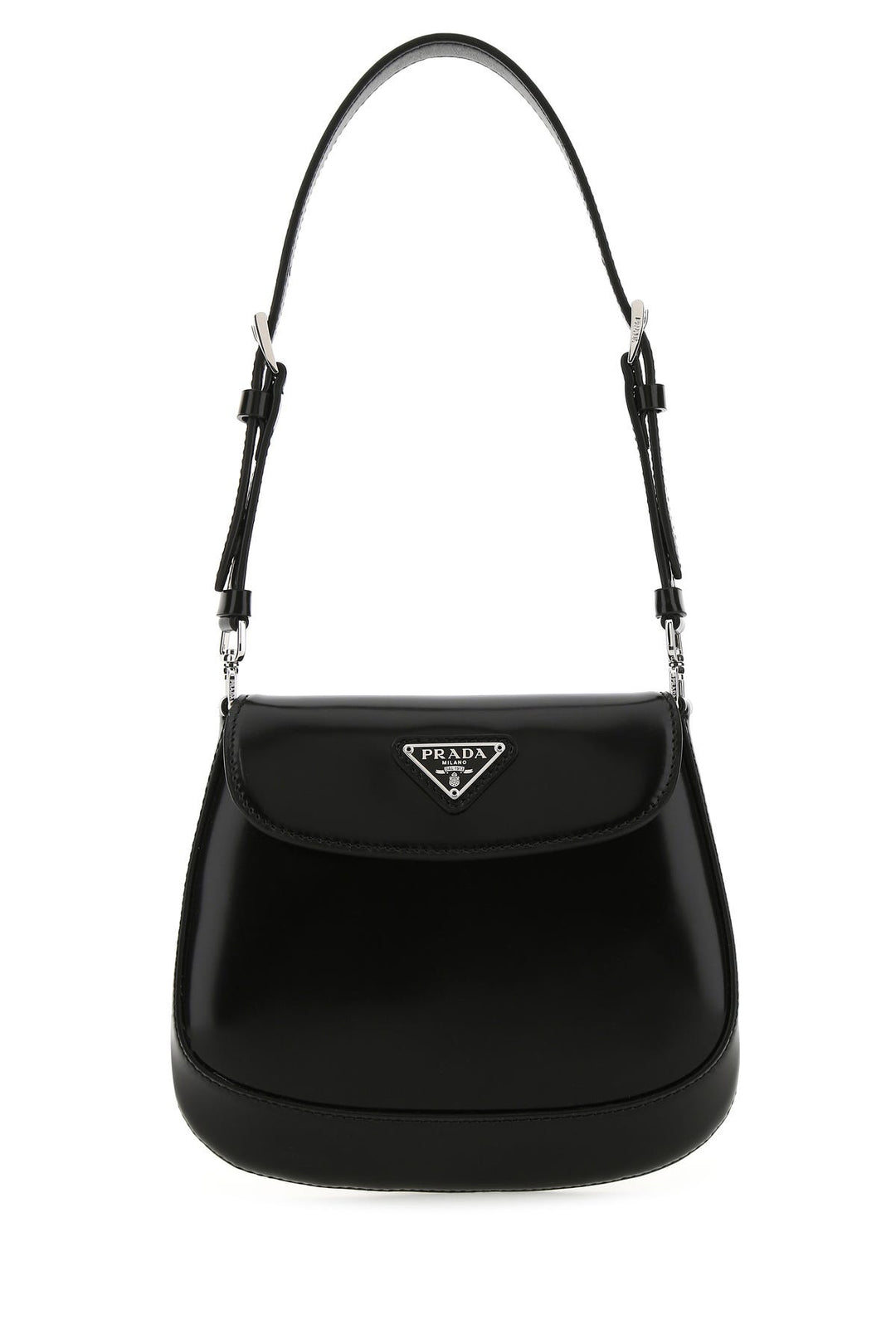 Black leather mini Cleo handbag