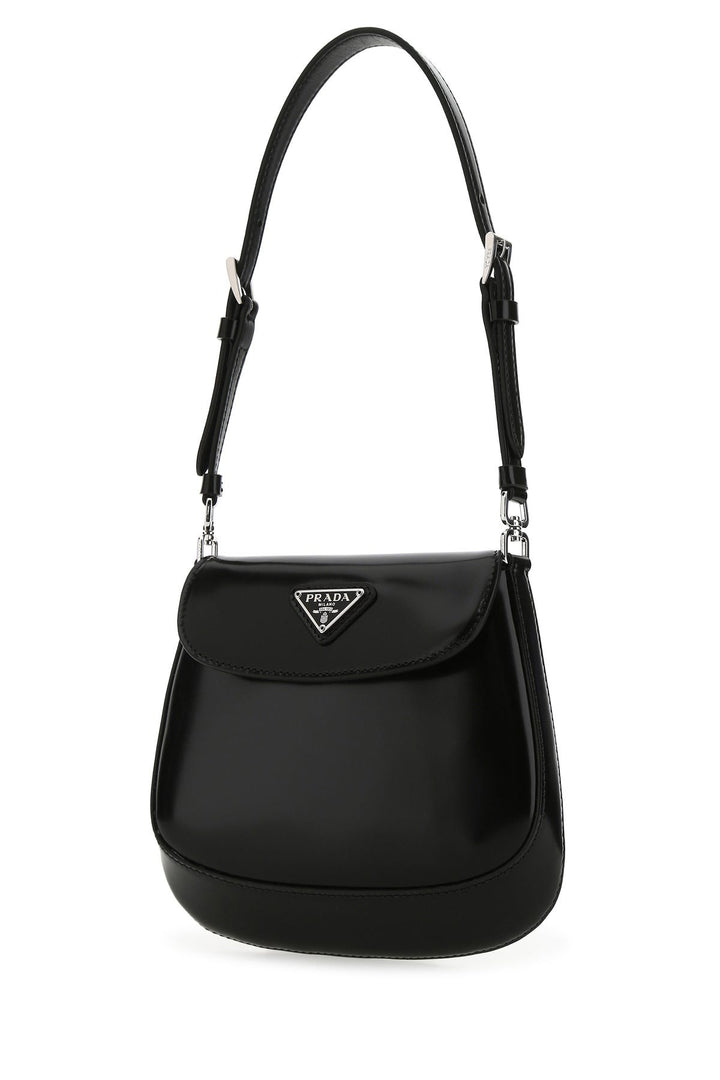 Black leather mini Cleo handbag