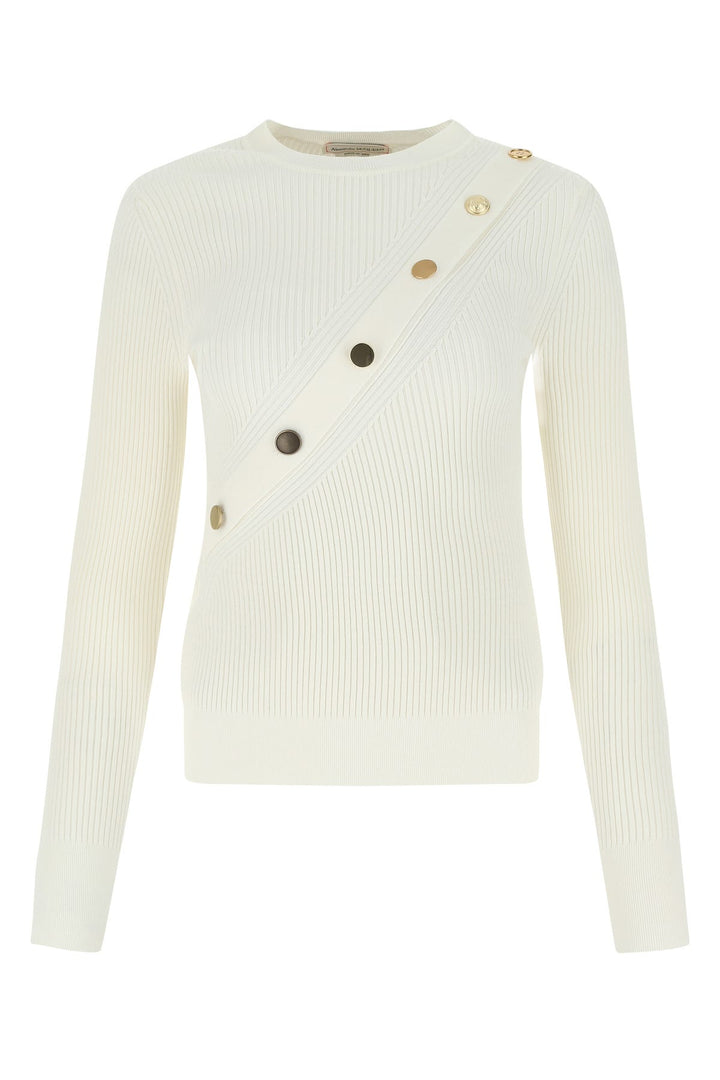 Ivory stretch viscose sweater